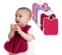 Bugalin Baberos bebe impermeables |Packs - Baberos goma elastica guarderia | 6 meses hasta 4 años| Fáciles de Poner y Quitar De Rizo y Tela Impermeable, Ideal para la Guarderia
