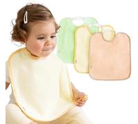 Bugalin Pack de 3 Baberos Bebe Impermeables | Babero con Goma al Cuello | Fáciles de Poner y Quitar | De Rizo y Tela Impermeable, Ideal para la Guarderia | Fabricados 100% en España (SORBET)