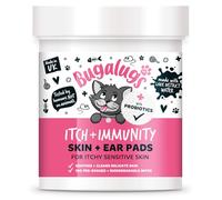 BUGALUGS Almohadillas para piel sensible a la picazón e inmunidad - 100 toallitas biodegradables para aseo de perros. Uso como toallitas para orejas y piel de perro (100 toallitas para gatos)