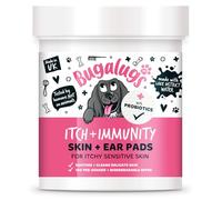 BUGALUGS Almohadillas para piel sensible a la picazón e inmunidad - 100 toallitas biodegradables para aseo de perros. Uso como toallitas para orejas y piel de perro