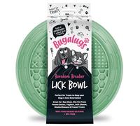 Bugalugs - Lick Bowl Antiestrés para Mascotas - Color Verde - Comedero Interactivo para Perros y Gatos - Estimula el Lamido y la Relajación - Antideslizante y Fácil de Limpiar - Apto para Snacks