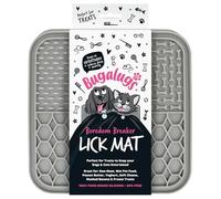 Bugalugs - Lick Mat Antiestrés para Mascotas - Color Gris - Alfombra de Lamido para Perros y Gatos - Estimula la Relajación y la Digestión - Antideslizante, Lavable y Apta para Snacks Untables