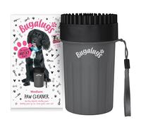 BUGALUGS - Limpiador de Patas para Perros - Negro - Talla Mediana - Cepillo de Silicona Suave para Limpieza Profunda, Diseño Compacto y Reutilizable para Paseos, Lodo, Polvo o Terreno Irregular