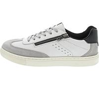 bugatti Calzado deportivo con cordones piedra / negro / blanco cáscara de huevo, Talla 43