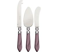 Bugatti ALCLM-N4283 - Cubertería de 3 Piezas para Queso (Acero y ABS, 30,5 x 14 x 3 cm), Color Morado