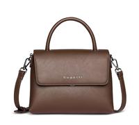 bugatti Almata bolso 2 en 1 con estuche extra para cosméticos, bolso para mujer de cuero sintético, marrón