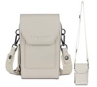 bugatti Almata Monedero Bandolera con Compartimento para Smartphone, Bolso Tipo Crossover para Mujer, Beige