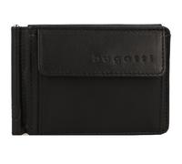 bugatti Billetera de cuero Primo 11 cm con clip para billetes negro