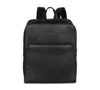 bugatti Black Mochila de día Piel 40 cm Compartimento para el portátil negro