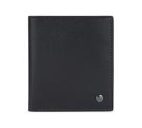 bugatti Black Magic Mini Monedero de Cuero, Cartera Pequeña Vertical con Protección RFID, Negro