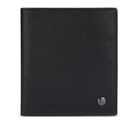 bugatti Black Magic Mini Monedero de Cuero, Cartera Pequeña Vertical con Protección RFID, Negro