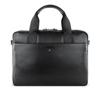 bugatti Romeo maletín de cuero para hombre, bolso de negocios con compartimento para portátil de 13", negro