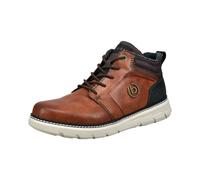 bugatti Botas con cordones para hombre, botas de forro frío, Cognac Dark Brown 6361, 46 EU
