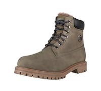 bugatti Botas con cordones para hombre con forro cálido, Color verde y negro., 45 EU