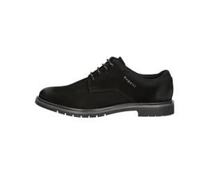bugatti Business-Derby aus Leder mit Komfortweite, Cordones Hombre, Negro, 41 EU Ancho