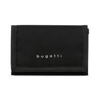 bugatti Cartera Trifold Unisex con Cierre de Velcro Billetera con protección RFID Negra