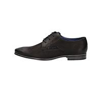 bugatti Chaussure Basse Business en Cuir de Haute Qualité, Derby au Design Minimaliste, con Cordones Hombre, Negro 3, 46 EU