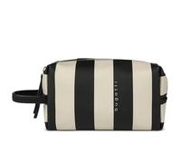 bugatti Cleo Neceser, Bolso pequeño de Piel sintética Rayada Negro/Beige