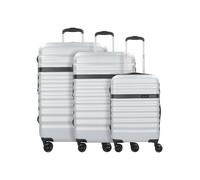 bugatti Corium 4 ruedas Juego de maletas 3 piezas plateado