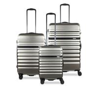 bugatti Corium Juego de Maletas rígidas de 3 Piezas, 4 Ruedas, TSA, Rosa
