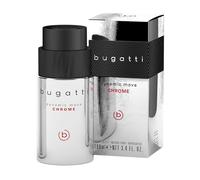 Bugatti Dynamic Move CHROME perfume hombre 100 ml | colonia revitalizante para todas las edades con notas especiadas y amaderadas | con canela, musgo, ámbar y patchouli | urbano, elegante, exótico