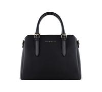 bugatti Ella Bolso de mano para mujer, bolso tipo bowling mediano estilo saffiano de piel sintética, negro