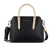 bugatti Ella Bolso de mano para mujer, bolso tipo bowling mediano de piel sintética, negro