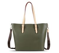 bugatti Ella, bolso shopper grande tipo saco para mujer, bolso de mano para mujer, piel sintética, oliva