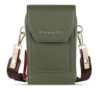 bugatti Ella cartera bandolera para mujer con compartimento para smartphone, monedero de piel sintética, oliva