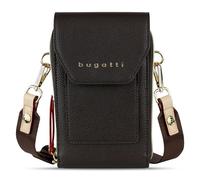 bugatti Ella cartera bandolera para mujer con compartimento para smartphone, monedero de piel sintética, marrón