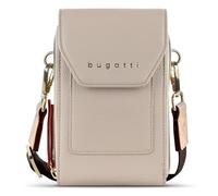 bugatti Ella cartera bandolera para mujer con compartimento para smartphone, monedero de piel sintética, beige