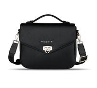 bugatti Ella Classic Bag para mujer, bolso bandolera de piel sintética estilo Saffiano, negro