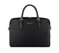 Bugatti Ella maletín de negocios 15", maletín de piel sintética estilo Saffiano con compartimento para portátil, negro