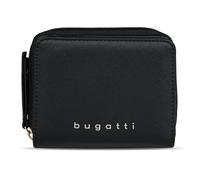Bugatti Ella Monedero pequeño para Mujer, Billetera Estilo Saffiano de Piel sintética, Cartera para Mujer, Negro