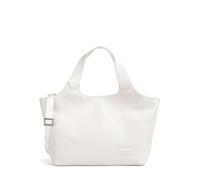bugatti Elsa Bolso Systembag M de piel de vacuno, bolso de señora con 3 bolsillos adicionales, incluido compartimento para portátil (13"), blanco
