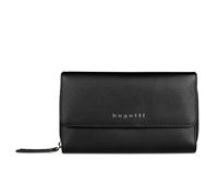 bugatti Emilia Cartera de Mujer de Piel con Solapa y Cremallera, protección RFID, Negro