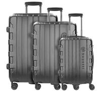 bugatti Galatea 4 Roll Suitcase Set 3pcs. negro