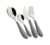 Bugatti Gioia - Cubertería de 24 Piezas, Color Gris