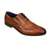 Bugatti Hombres Zapatos de Cordones Braun Liso 311 19605 4100 6300 Coñac