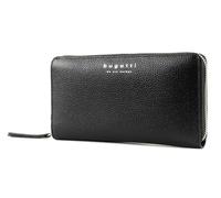bugatti Linda Cartera Tarjetero Mujer Piel 18 Tarjetas con Cremallera - Negro