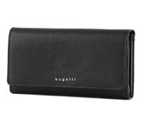 bugatti Linda Cartera Tarjetero Mujer Piel 18 Tarjetas con Solapa - Negro