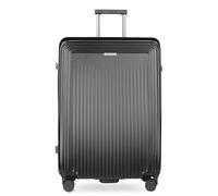 bugatti Linea Maleta rígida L con 4 Ruedas, Trolley de Viaje Grande de policarbonato, Negro