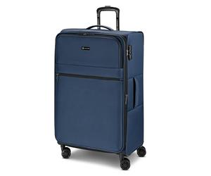 BUGATTI Maleta Check-in para hombre y mujer | carro grande XL 46,5 x 28,5 x 75 cm de material de poliéster flexible de alta calidad | extensible y doble rollo | Serie Valencia Soft