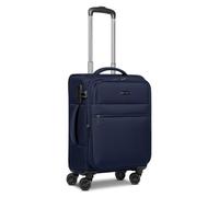BUGATTI Maleta de cabina para hombre y mujer | Carro pequeño de 36,5 x 19,5 x 55 cm de material de poliéster flexible de alta calidad | extensible y doble rollo | Serie Valencia Soft