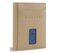 bugatti Secure Slim Cartera Protección RFID Piel 8 cm beige