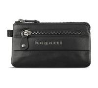 bugatti Nome Monedero con Llaves, de Piel de Becerro auténtica, protección RFID, en Elegante Caja de Regalo - Negro