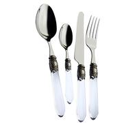 Bugatti Oxford - Cubertería (24 Piezas, Acero Inoxidable, Mango de Madreperla)