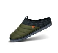 bugatti Pantuflas para hombre, 321-ANQ61, color verde oscuro/gris oscuro, talla 42 EU, Verde oscuro y gris oscuro, 42 EU
