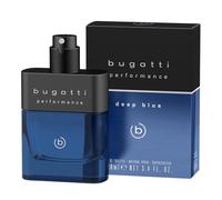 bugatti Performance Deep Blue Perfume para hombre, 100 ml, perfume fresco de fougères para hombre con bergamota, pimienta, sándalo, almizcle y ámbar, potente con notas acuáticas vivas