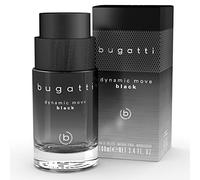 bugatti Perfume para hombre Dynamic Move Black 100 ml I Oriental Eau de Toilette I Sensual fuerte combinación de madera de cachemira, almizcle y lichi I afrutado, fresco y amaderado cálido